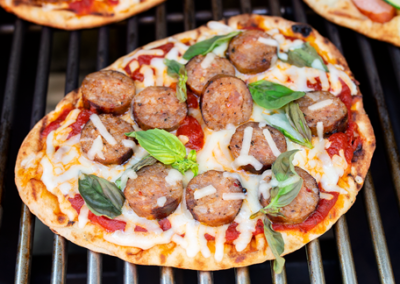Sausage Pizza on the Grill