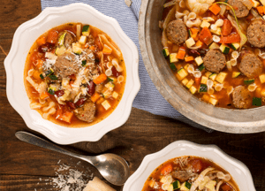 Minestrone Soup with Italian Sausage