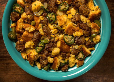 Spicy Jalapeno & Cheddar Cornbread Stuffing